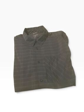 Rab size XXL Men's Black Plaid Button-Up Shirt short sleeved like new nev